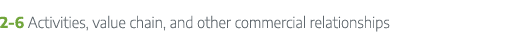 2 6 Activities, value chain, and other commercial relationships