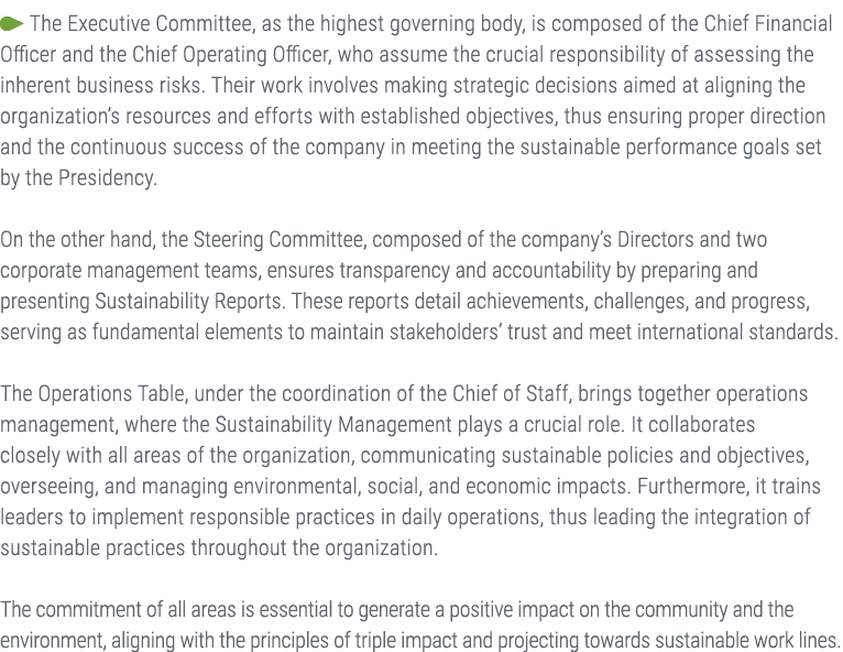 ￼ The Executive Committee, as the highest governing body, is composed of the Chief Financial Officer and the Chief Op...