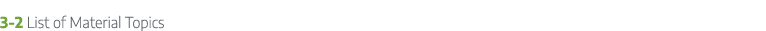 3 2 List of Material Topics