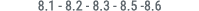 8.1 8.2 8.3 8.5 8.6