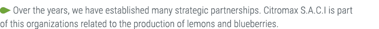 ￼ Over the years, we have established many strategic partnerships. Citromax S.A.C.I is part of this organizations rel...