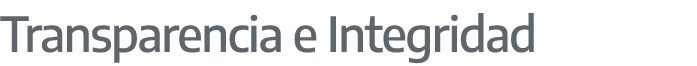 Transparencia e Integridad