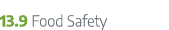 13.9 Food Safety