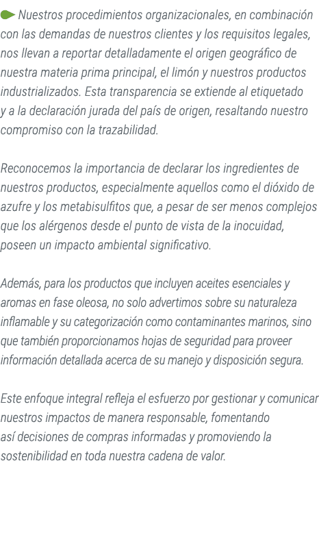 ￼ Nuestros procedimientos organizacionales, en combinaci n con las demandas de nuestros clientes y los requisitos leg...