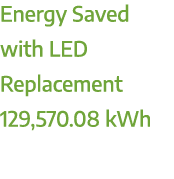 Energy Saved with LED Replacement 129,570.08 kWh