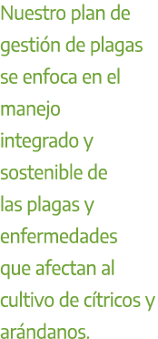 Nuestro plan de gesti n de plagas se enfoca en el manejo integrado y sostenible de las plagas y enfermedades que afec...