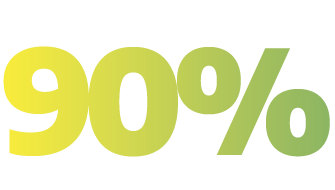 90% 