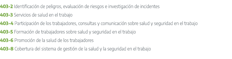 403 2 Identificaci n de peligros, evaluaci n de riesgos e investigaci n de incidentes 403 3 Servicios de salud en el ...