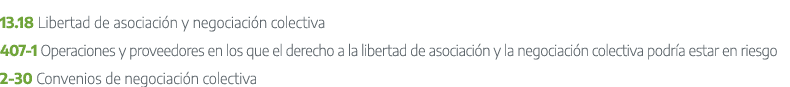 13.18 Libertad de asociaci n y negociaci n colectiva 407 1 Operaciones y proveedores en los que el derecho a la liber...