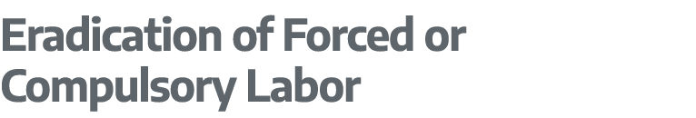 Eradication of Forced or Compulsory Labor