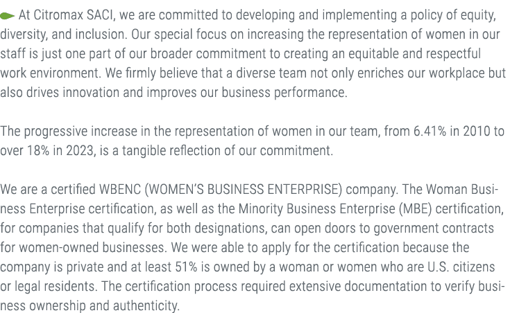 ￼ At Citromax SACI, we are committed to developing and implementing a policy of equity, diversity, and inclusion. Our...