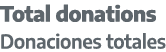 Total donations Donaciones totales